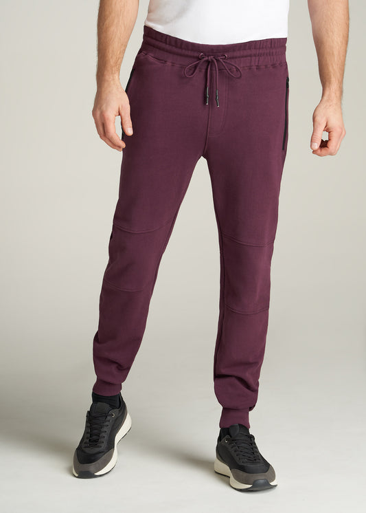       American-Tall-Men-80-20-FrenchTerry-Jogger-Maroon-front