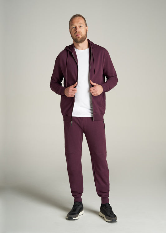    American-Tall-Men-80-20-FrenchTerry-Jogger-Maroon-full