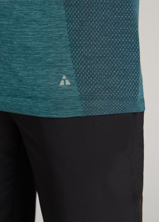    American-Tall-Men-AT-Performance-Short-Sleeve-Jersey-Athletic-Crewneck-Engineered-Tee-Teal-Mix-detail