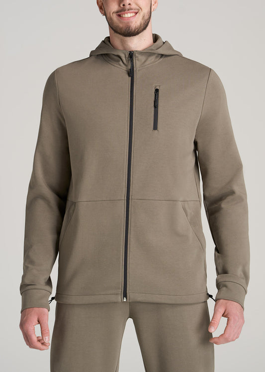    American-Tall-Men-Athleisure-Performance-Hooded-Track-Jacket-Deep-Taupe-front