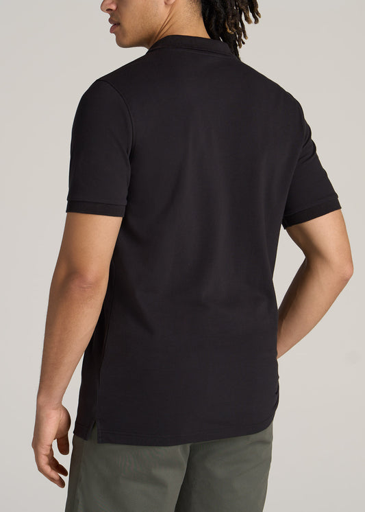 American-Tall-Men-Classic-Polo-Embroidered-Logo-Black-back