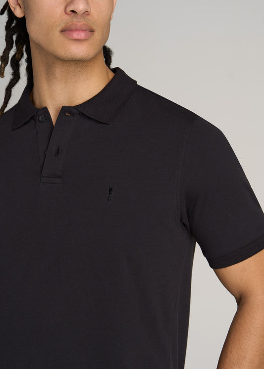 American-Tall-Men-Classic-Polo-Embroidered-Logo-Black-detail