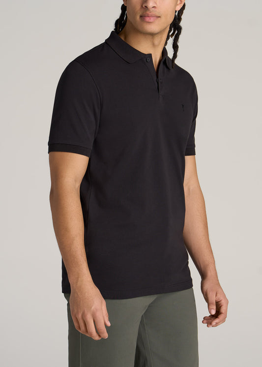 American-Tall-Men-Classic-Polo-Embroidered-Logo-Black-side