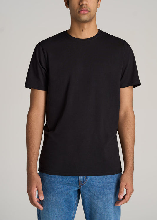    American-Tall-Men-Essentials-REGULAR-FIT-Crew-Neck-T-Shirt-Black-front