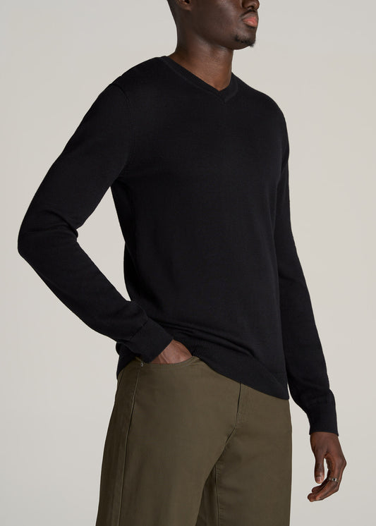       American-Tall-Men-Everyday-V-Neck-Sweater-Black-side