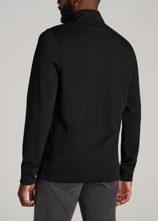       American-Tall-Men-Heavyweight-French-Terry-Quarter-Zip-Pullover-Vintage-Black-back