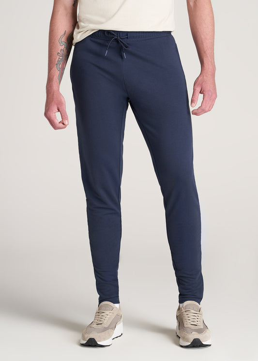       American-Tall-Men-Light-Weight-Tapered-French-Terry-Jogger-Marine-Navy-front