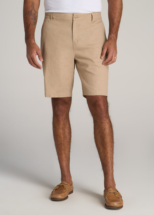 American-Tall-Men-Linen-Shorts-Hazelwood-front