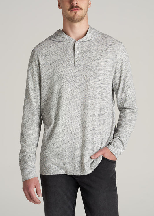     American-Tall-Men-Long-Sleeve-Henley-Hoodie-Grey-Mix-front
