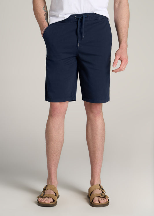 American-Tall-Men-Pull-On-Stretch-Twill-Shorts-Navy-front