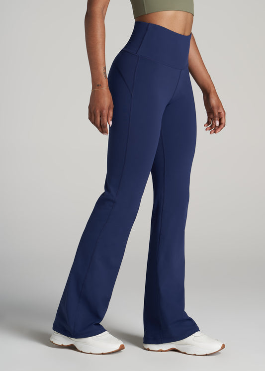    American-Tall-Women-Balance-Open-Bottom-Yoga-Pants-Midnight-Blue-side