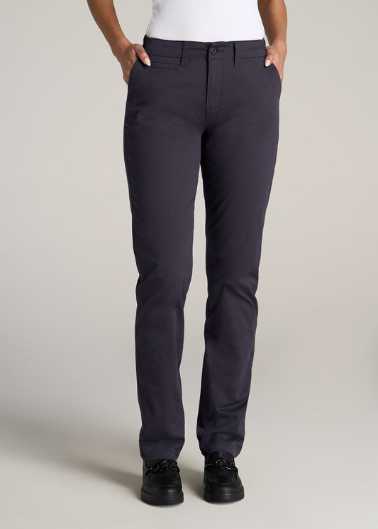 American-Tall-Women-Chino-Pants-Charcoal-Rinse-front