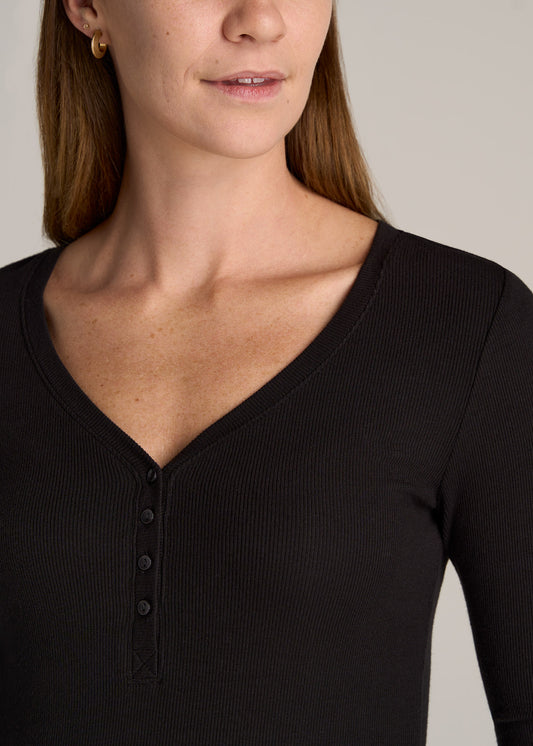       American-Tall-Women-FITTED-Ribbed-Long-Sleeve-Henley-Black-detail