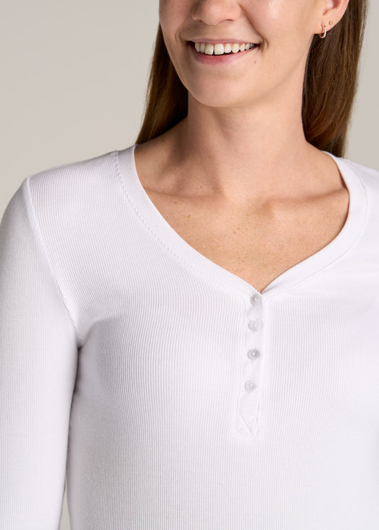     American-Tall-Women-FITTED-Ribbed-Long-Sleeve-Henley-White-detail