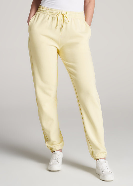    American-Tall-Women-Fleece-RegularFit-GarmentDye-Sweatpants-ButterYellow-front