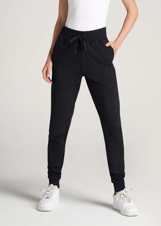 American-Tall-Women-FrenchTerry-Jogger-Black-front