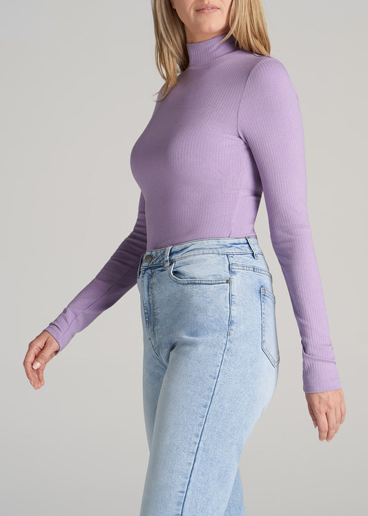         American-Tall-Women-LS-Mock-Neck-Ribbed-Top-Lavender-Frost-side