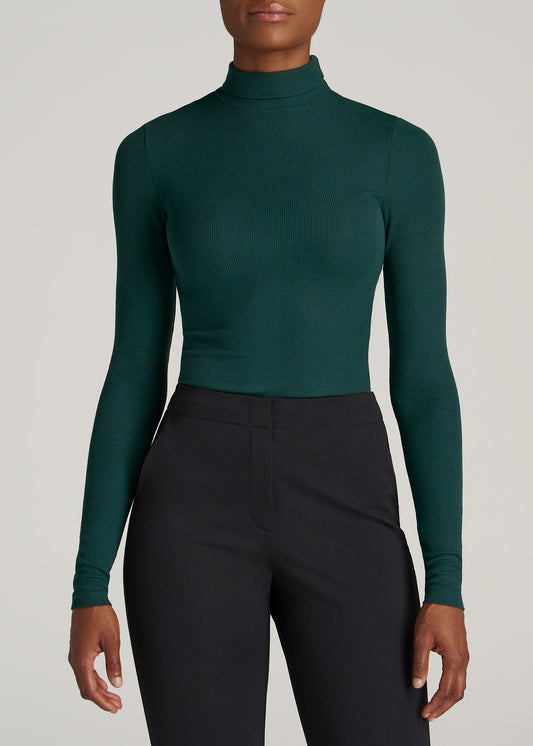       American-Tall-Women-LS-Ribbed-Turtleneck-Tee-Emerald-front