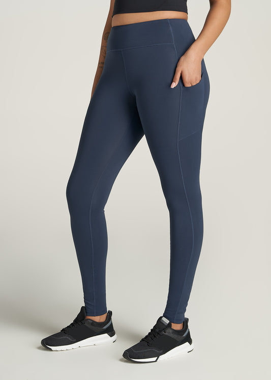 Women's Active Tall Leggings with Pockets in Navy
