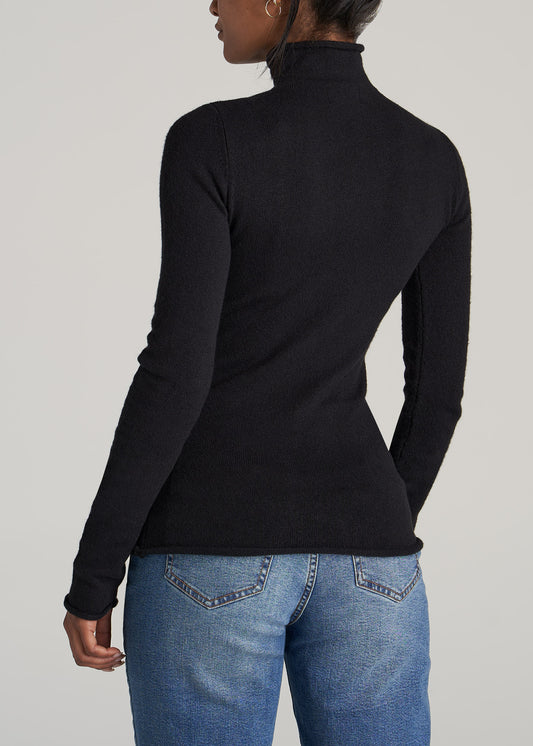       American-Tall-Women-Rolled-Mock-Neck-Sweater-Black-back