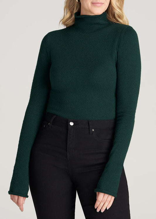 American-Tall-Women-Rolled-MockNeck-Sweater-Emerald-front