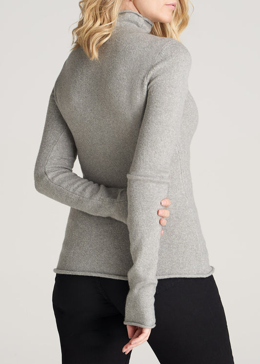 American-Tall-Women-Rolled-MockNeck-Sweater-GreyMix-back