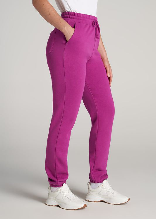       American-Tall-Women-WKND-Slim-Highwaisted-Sweatpants-Pink-Orchid-side