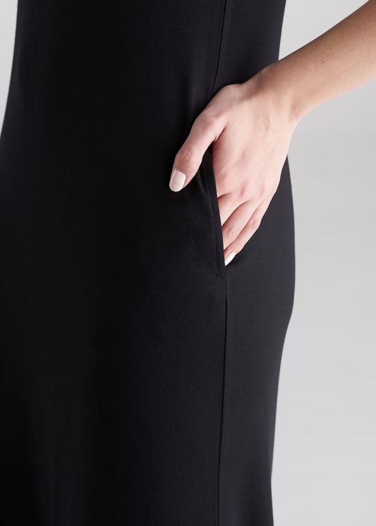 American_Tall_Women_Maxi_Dress_Black-pocket