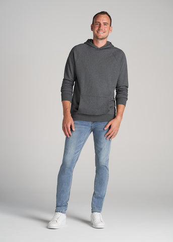 French Terry Raglan Hoodie for Tall Men