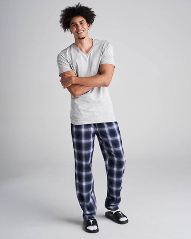 American-Tall-BlueGreyPlaid-Pajama-Pants-Front