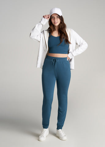 Lightweight french terry joggers for tall women