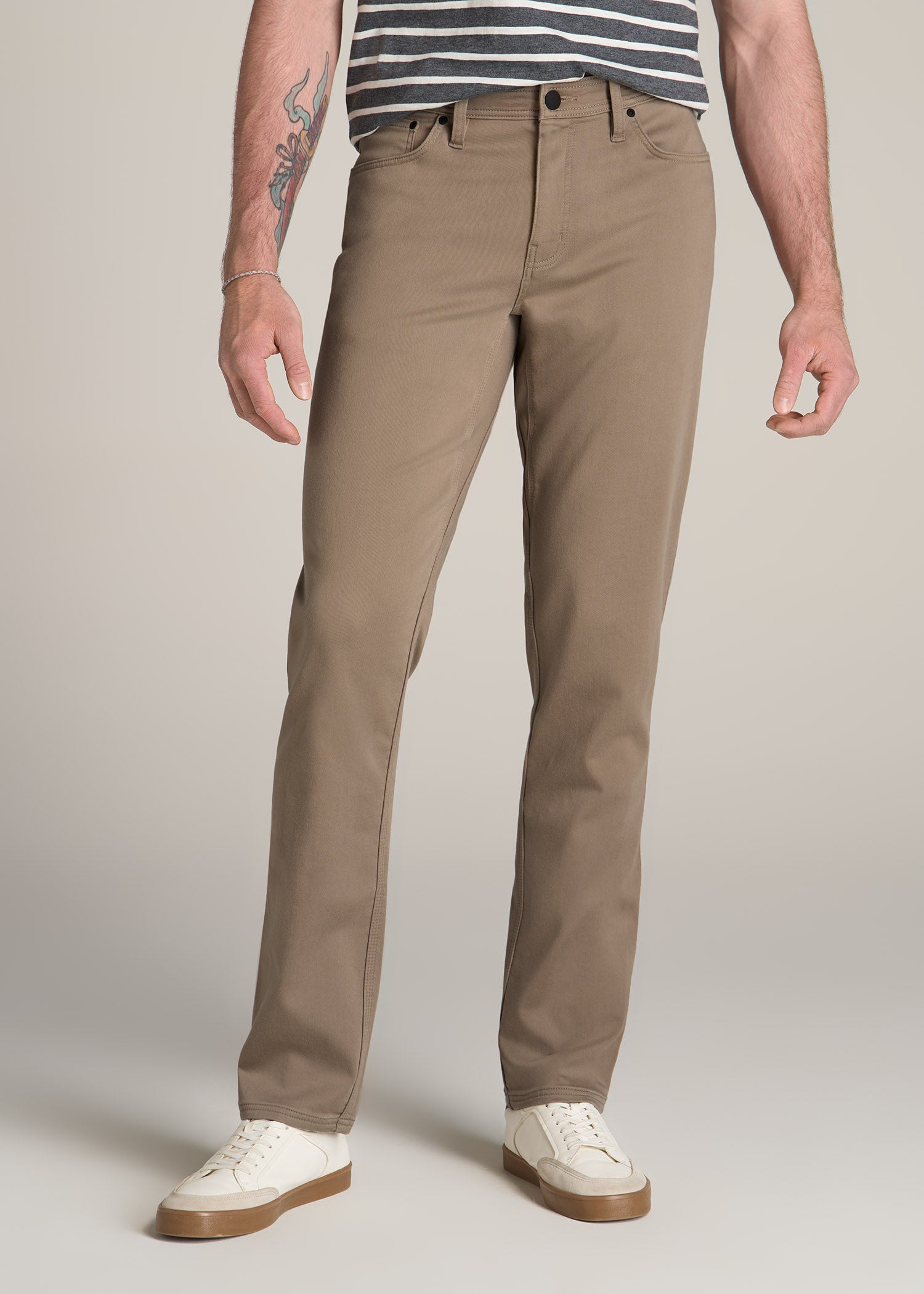 American-Tall-Men-Everyday-Comfort-Five-Pocket-Pant-Dark-Sand-front