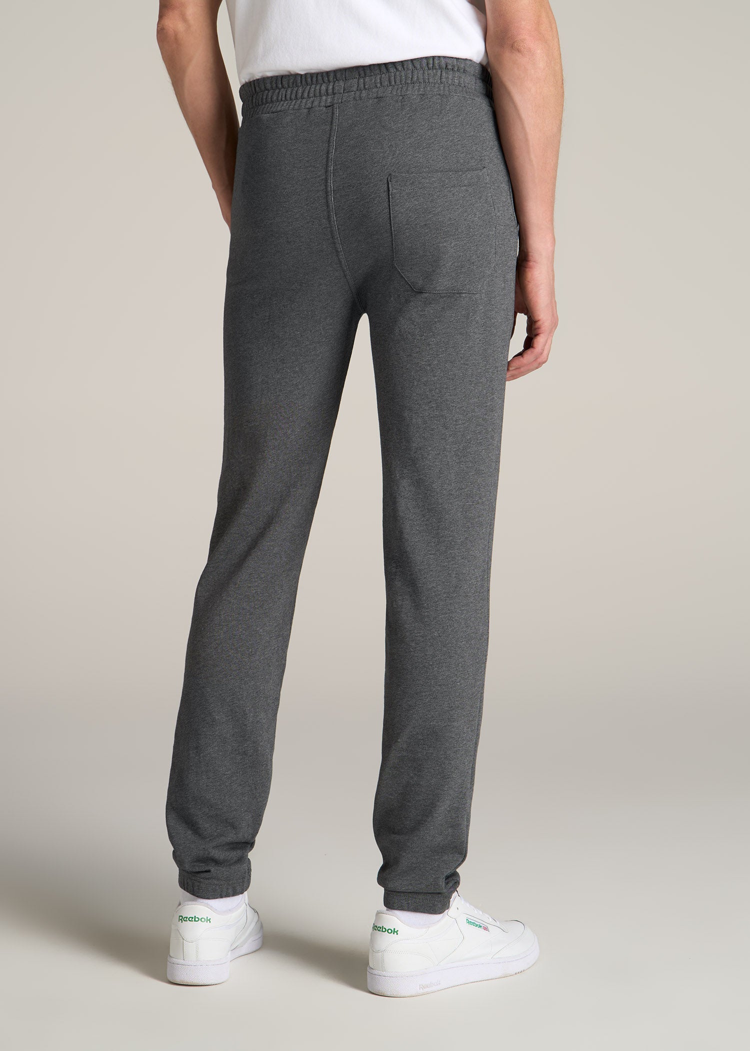 American-Tall-Men-Wearever-French-Terry-Sweatpants-Men-Charcoal-Mix-back
