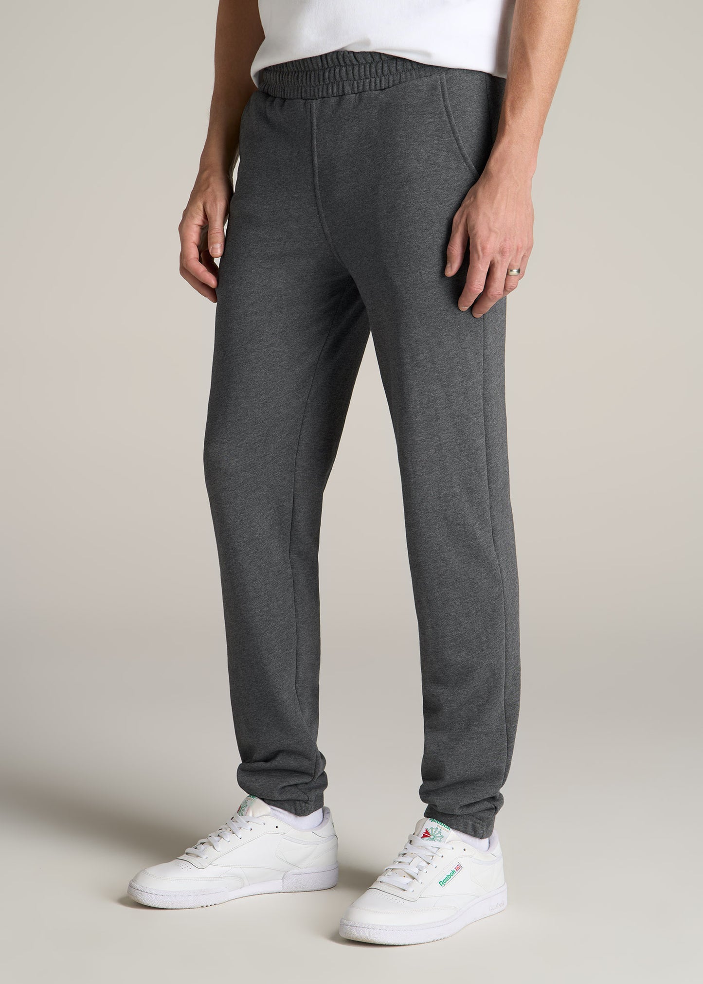 American-Tall-Men-Wearever-French-Terry-Sweatpants-Men-Charcoal-Mix-side