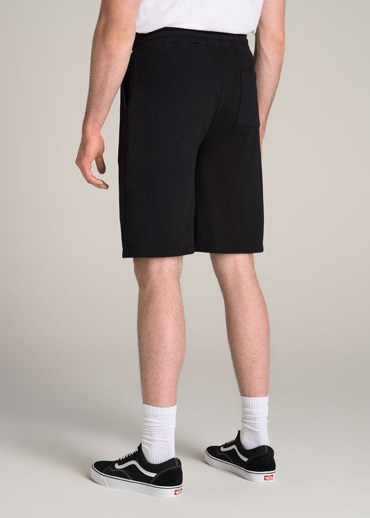 American-Tall-Men-Wearever-Garment-Dyed-French-Terry-Sweat-Shorts-Black-back