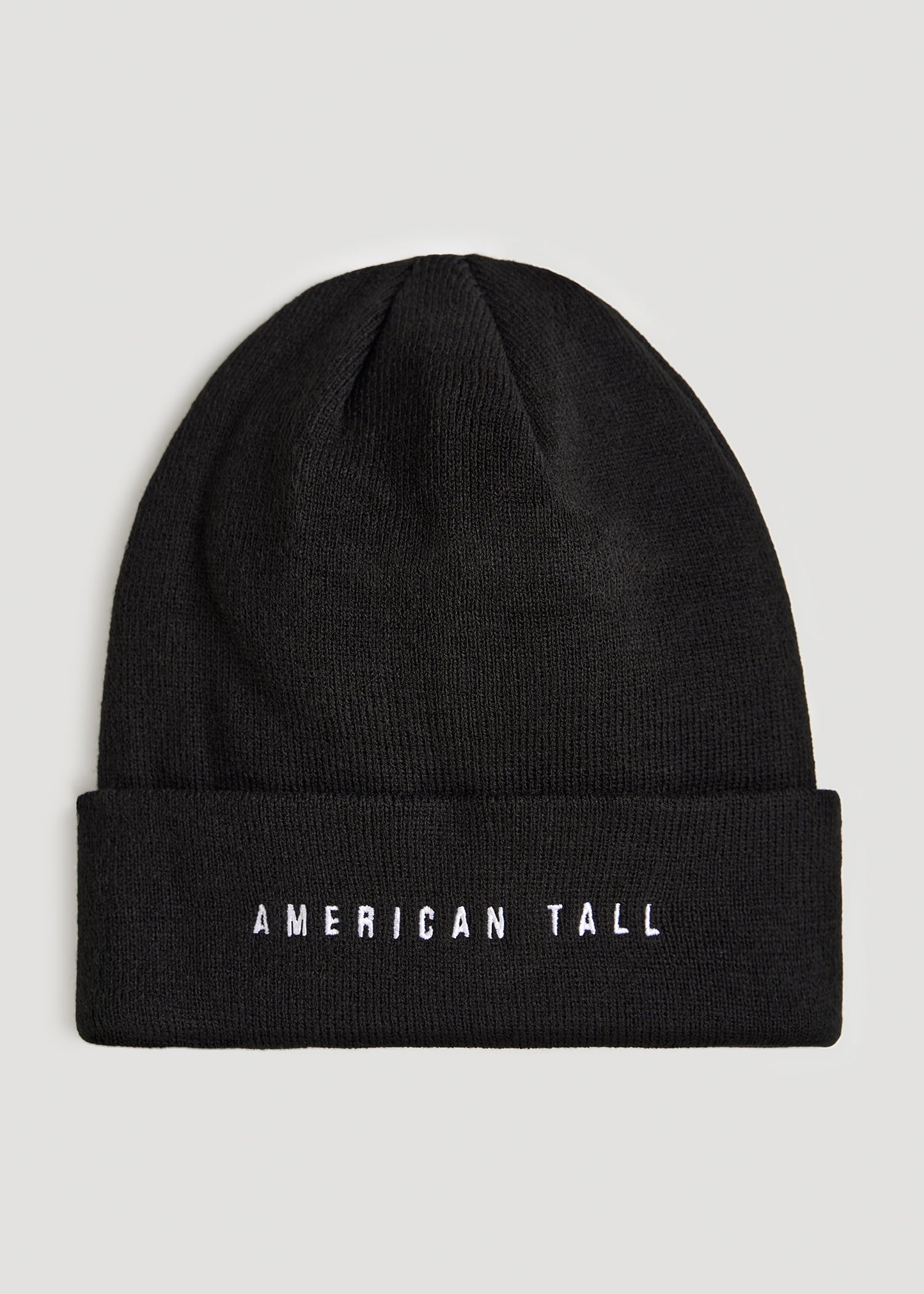   American-Tall-Knit-Beanie-in-Black-One-Size-Fits-All-Black-front