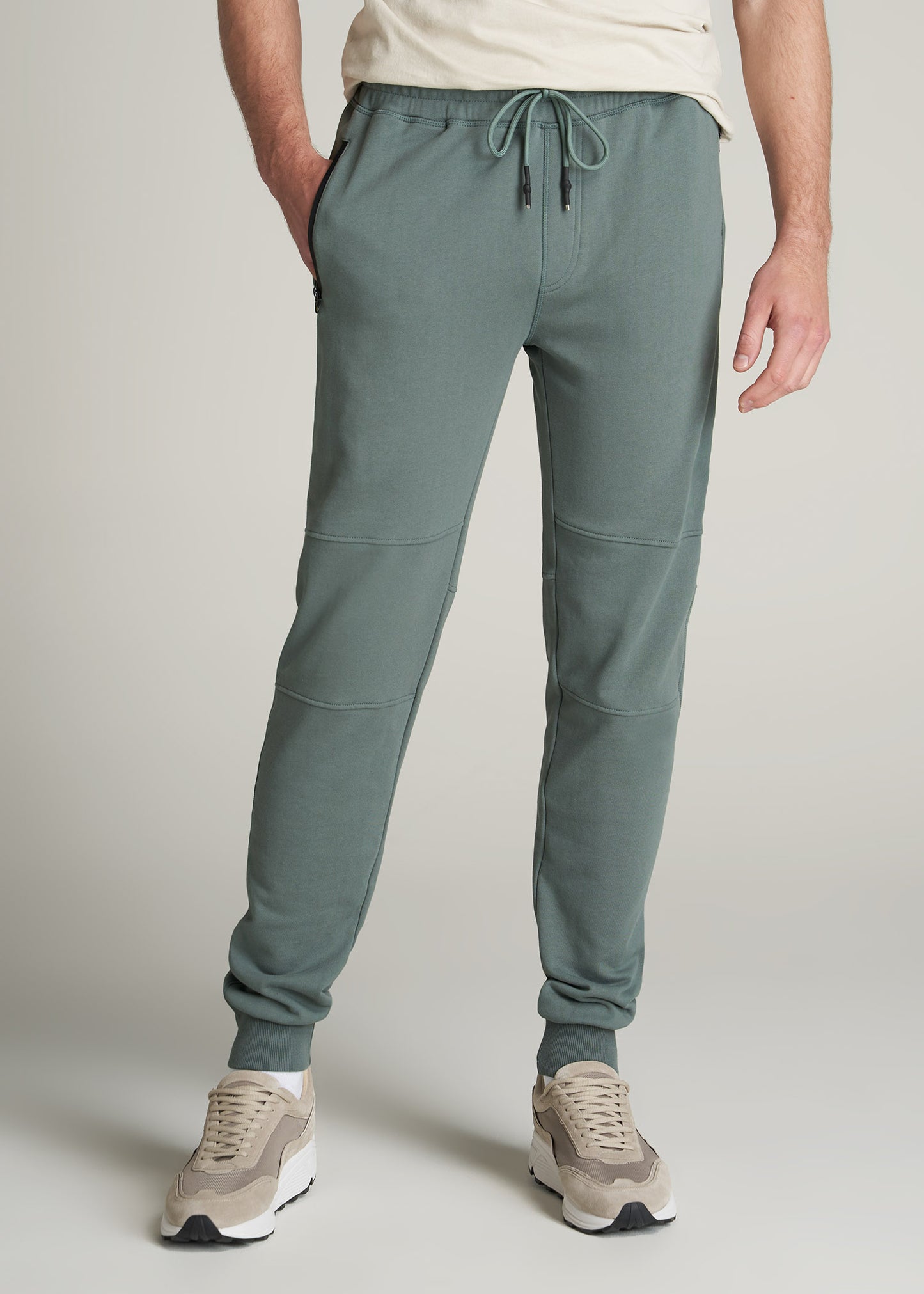    American-Tall-Men-80-20-French-Terry-Jogger-Malachite-Green-front