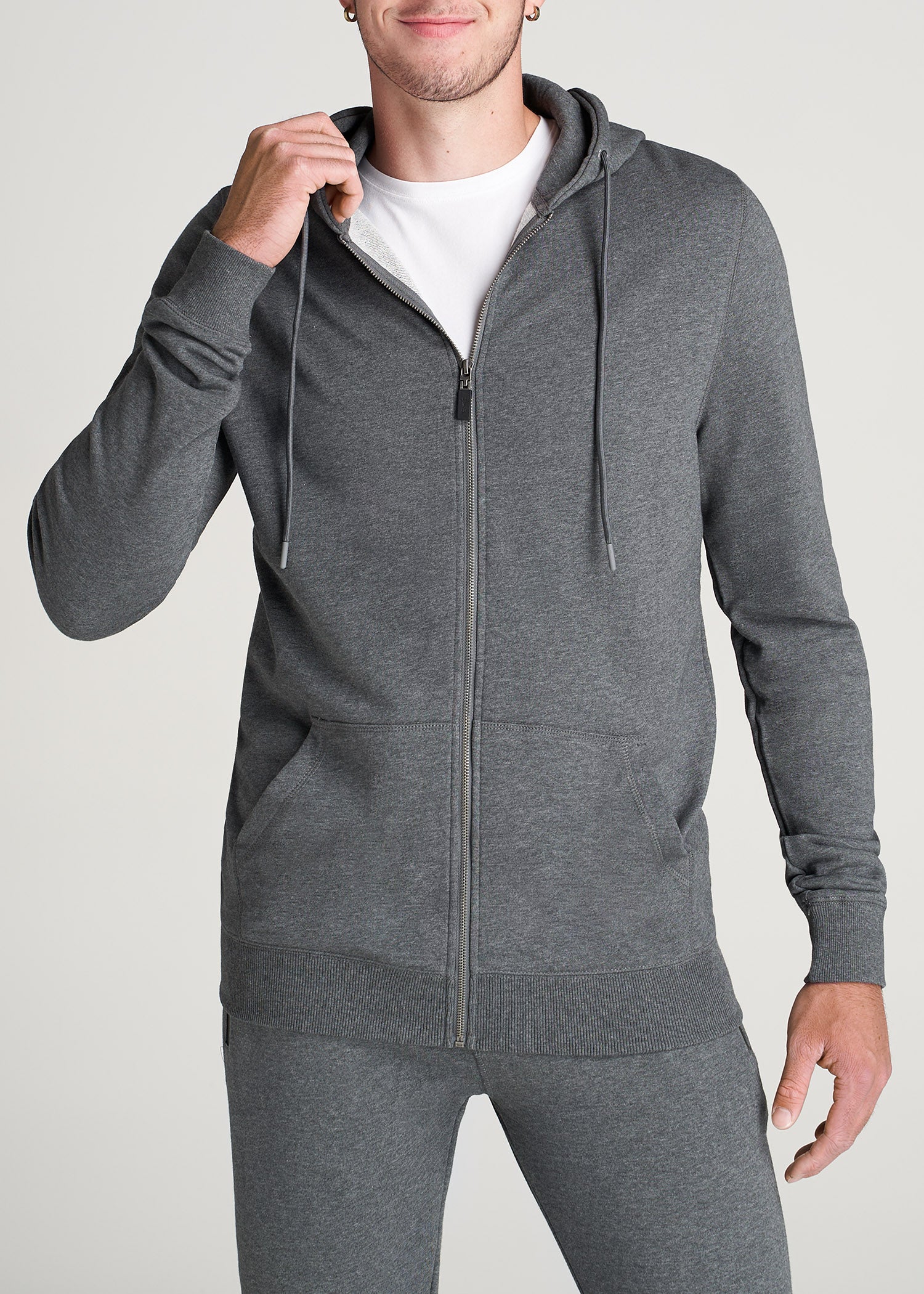 American-Tall-Men-80-20-FrenchTerry-FullZip-Hoodie-CharcoalMix-front