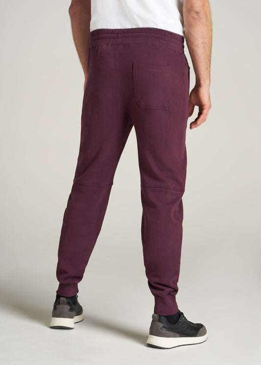    American-Tall-Men-80-20-FrenchTerry-Jogger-Maroon-back