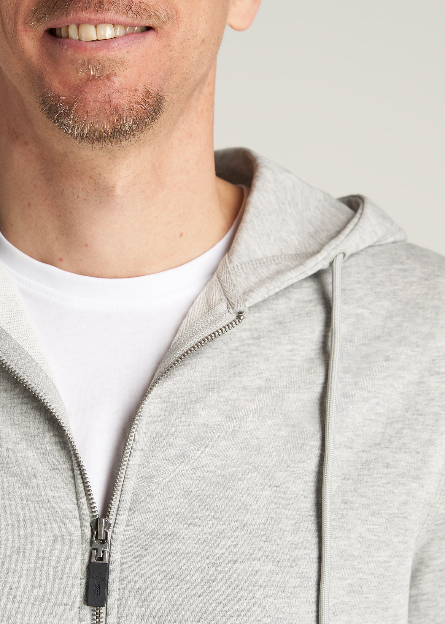       American-Tall-Men-8020-FrenchTerry-FullZip-Hoodie-GreyMix-detail