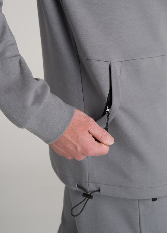       American-Tall-Men-Athleisure-Performance-Hooded-Track-Jacket-Fossil-Grey-detail