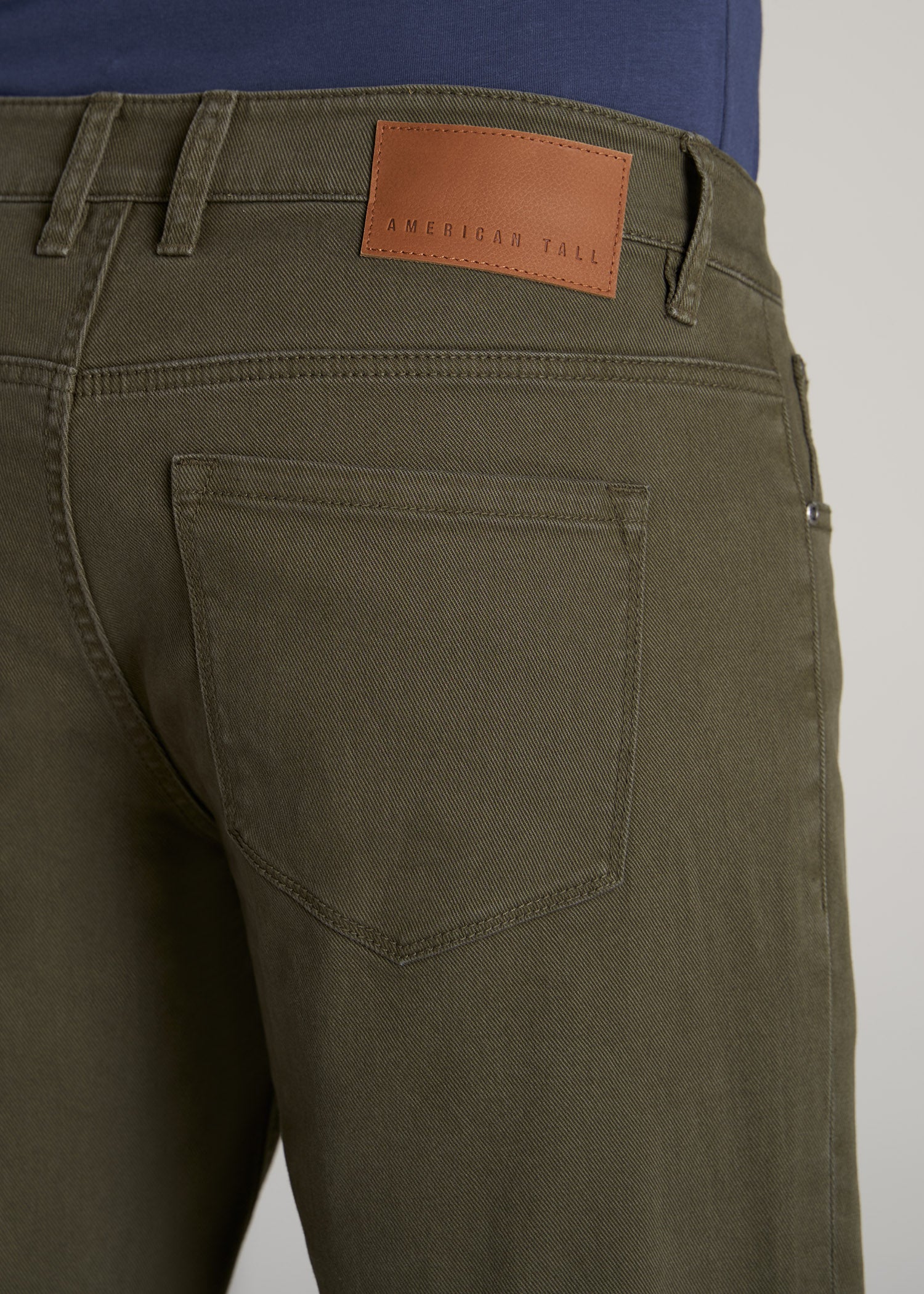    American-Tall-Men-Carman-Tapered-Fit-Jeans-Olive-Green-Wash-detail