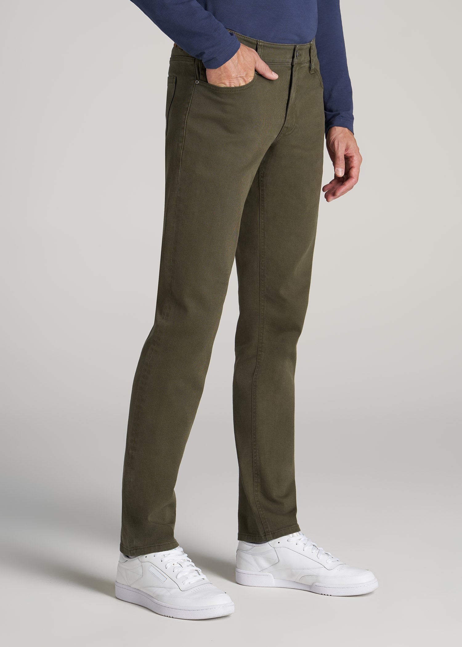       American-Tall-Men-Carman-Tapered-Fit-Jeans-Olive-Green-Wash-side