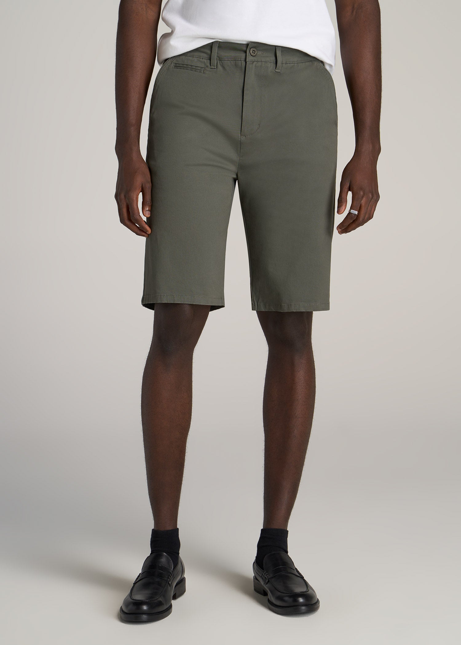    American-Tall-Men-Chino-Shorts-Spring-Olive-front