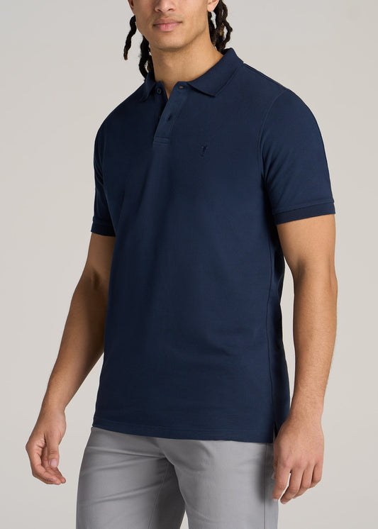American-Tall-Men-Classic-Polo-Embroidered-Logo-Marine-Navy-side