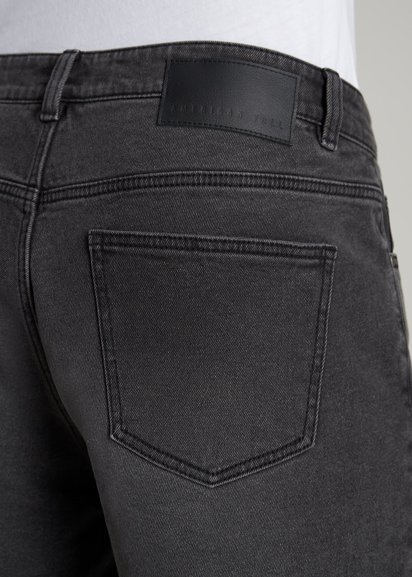     American-Tall-Men-Denim-Shorts-Vintage-Faded-Black-detail