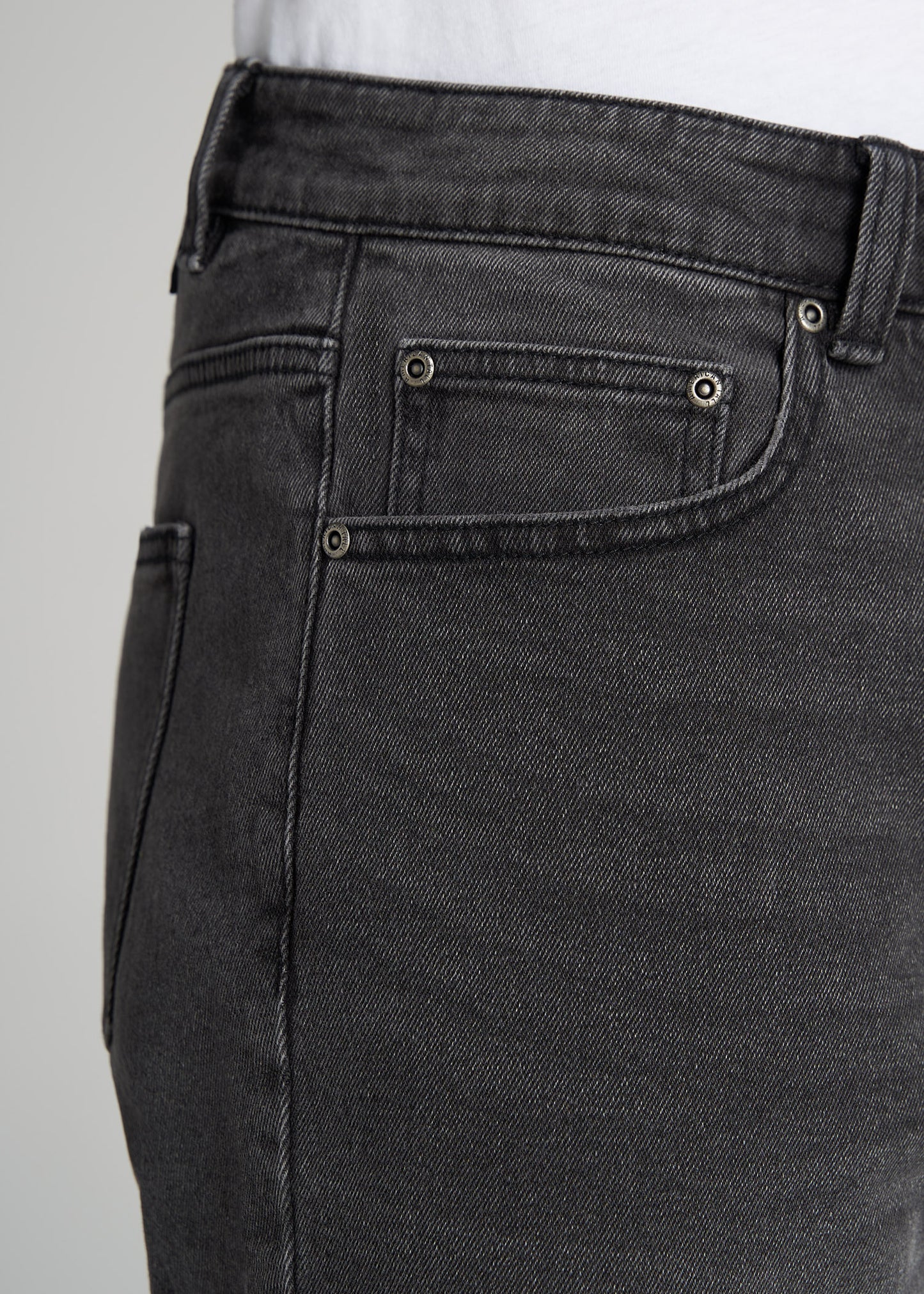    American-Tall-Men-Denim-Shorts-Vintage-Faded-Black-pocket