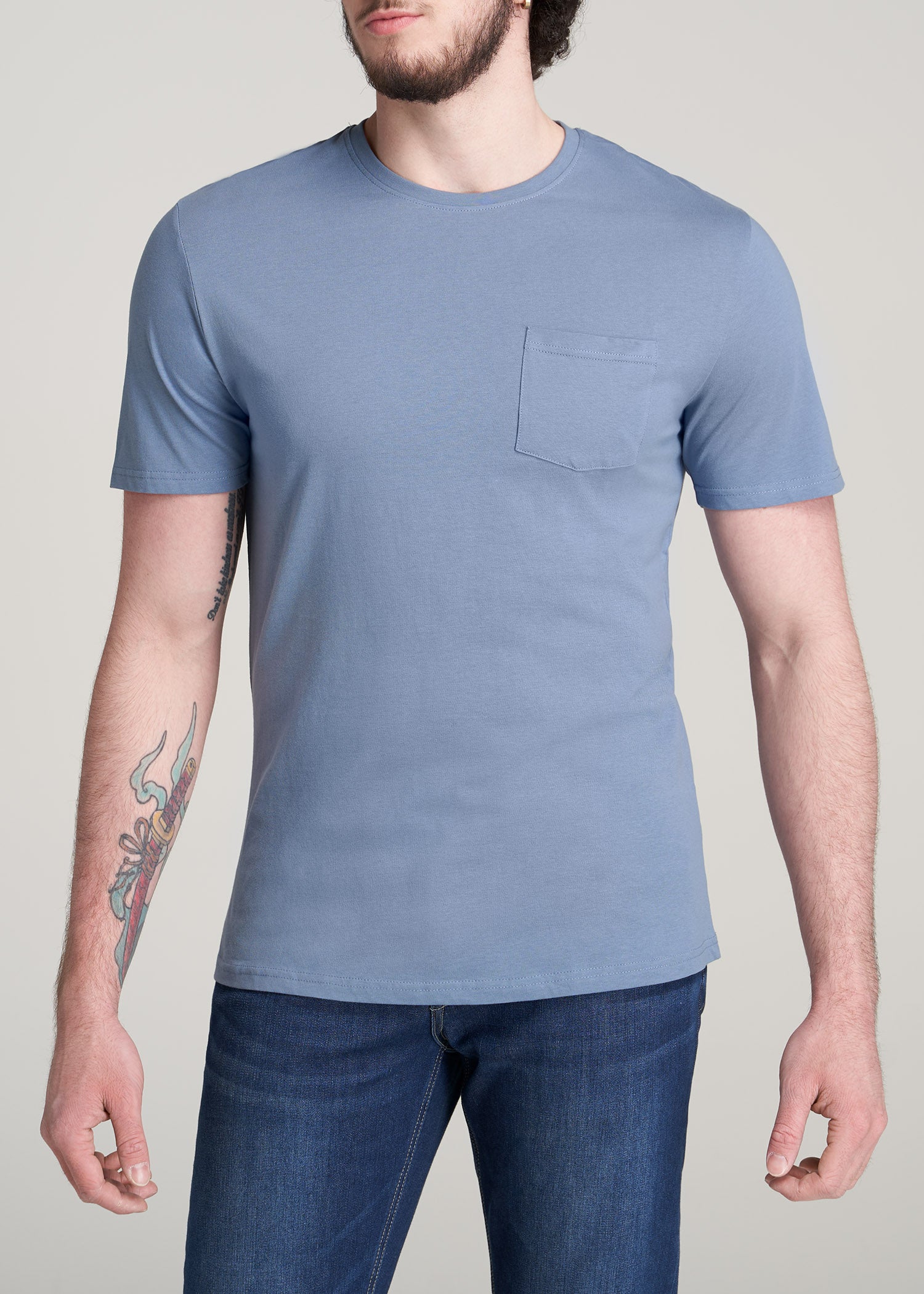        American-Tall-Men-Everyday-Pocket-Tee-Chambray-front