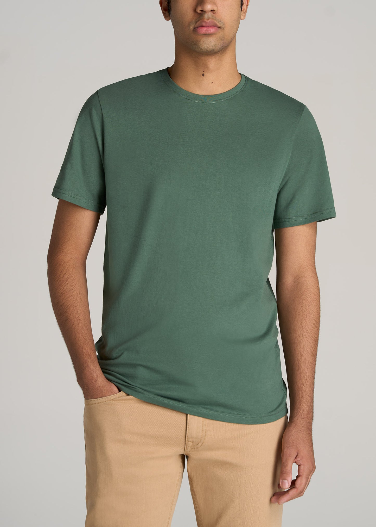 American-Tall-Men-Everyday-REGULAR-FIT-Crew-Neck-T-Shirt-Forest-Green-front