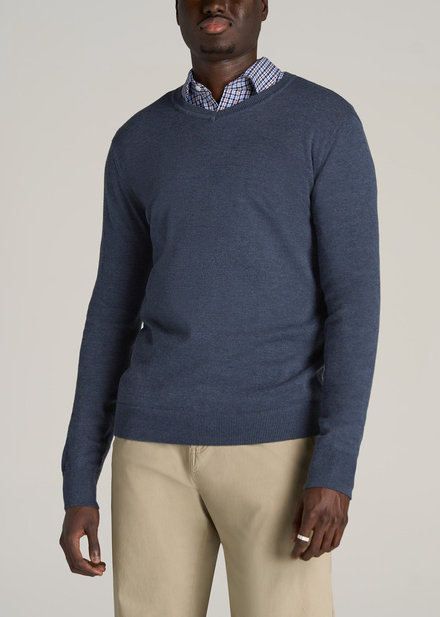    American-Tall-Men-Everyday-V-Neck-Sweater-Navy-Mix-front